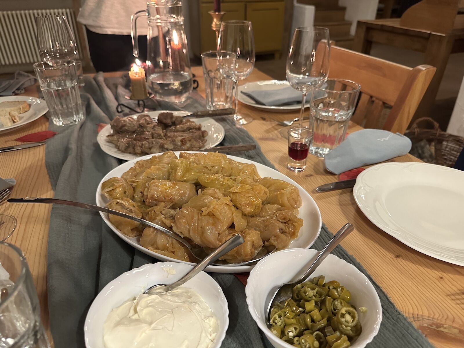 meal on table in viscri