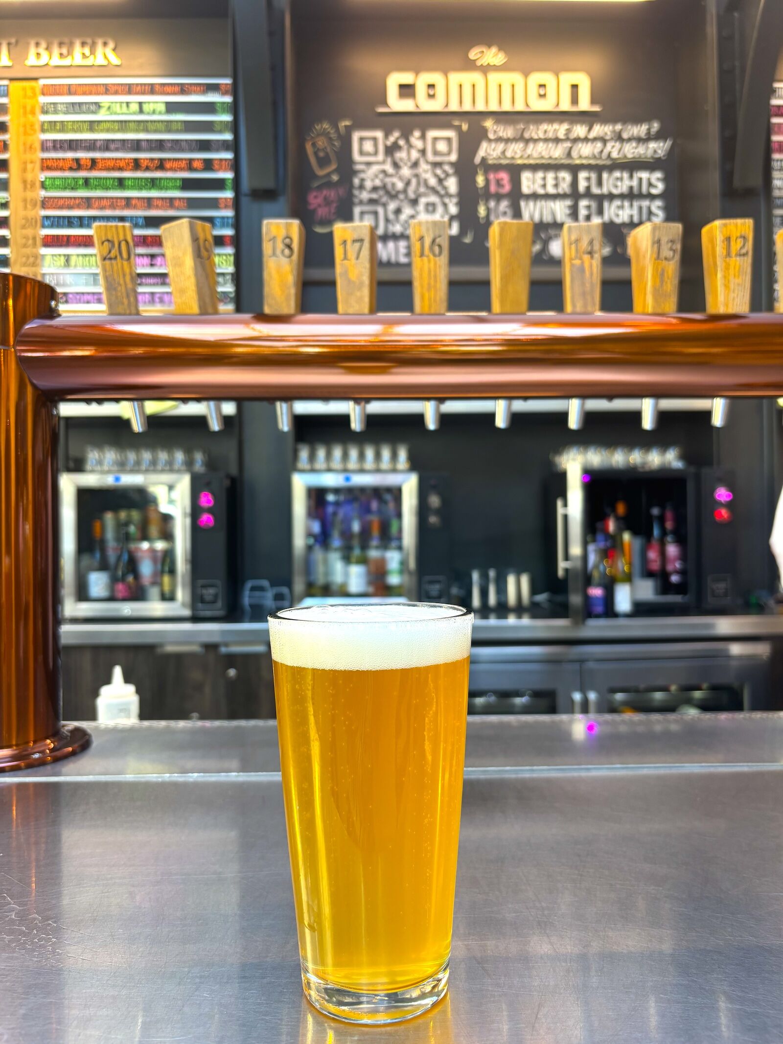 beer on bar at The Common