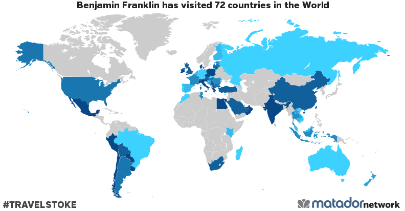 Benjamin Franklin's Travel Map - Matador Network