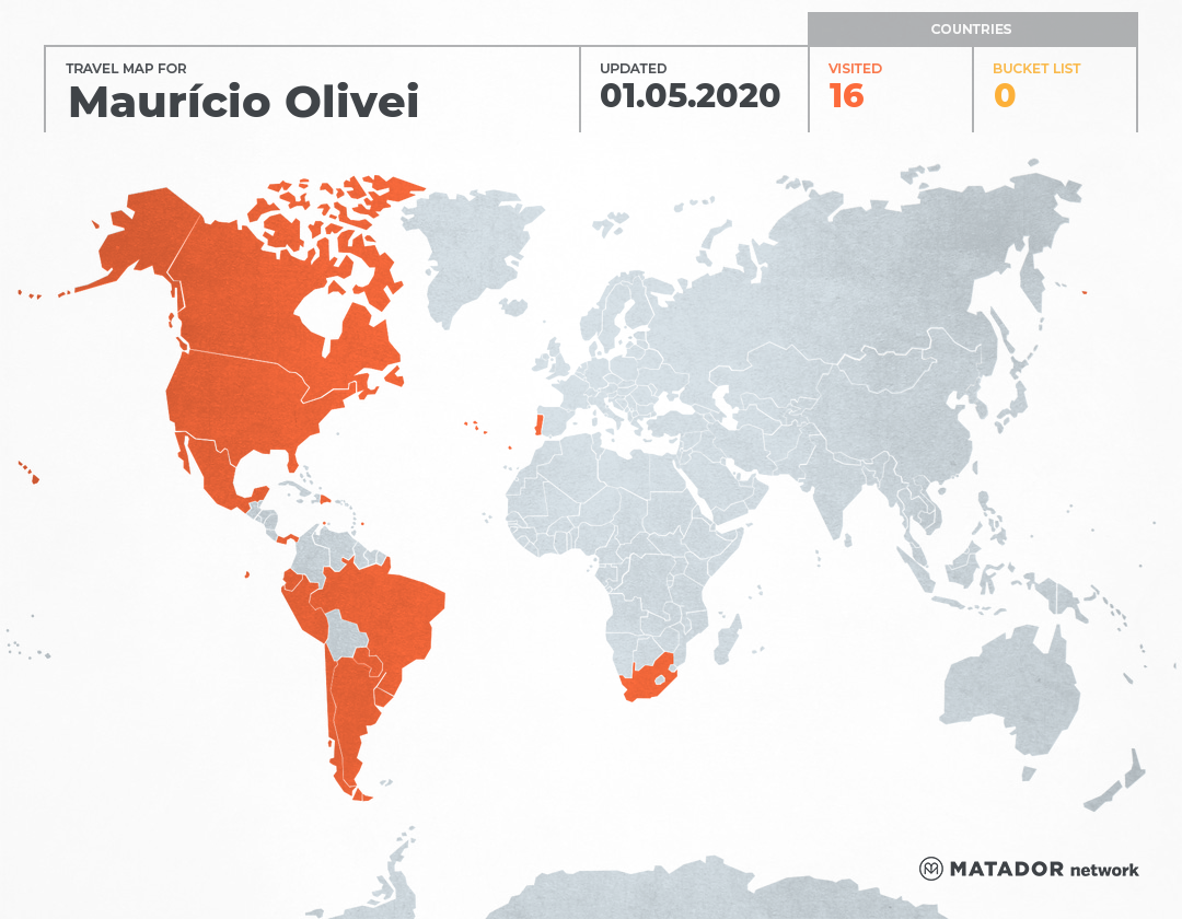 Mauricio Oliveira’s Travel Map