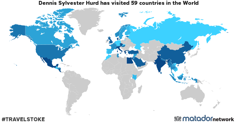 Dennis Sylvester Hurd’s Travel Map